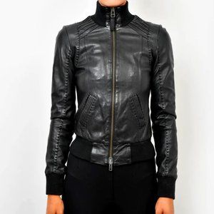 MACKAGE For Aritzia Black Leather Moto Jacket